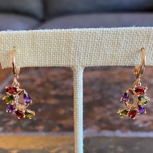 Multi Color Dangle Earrings